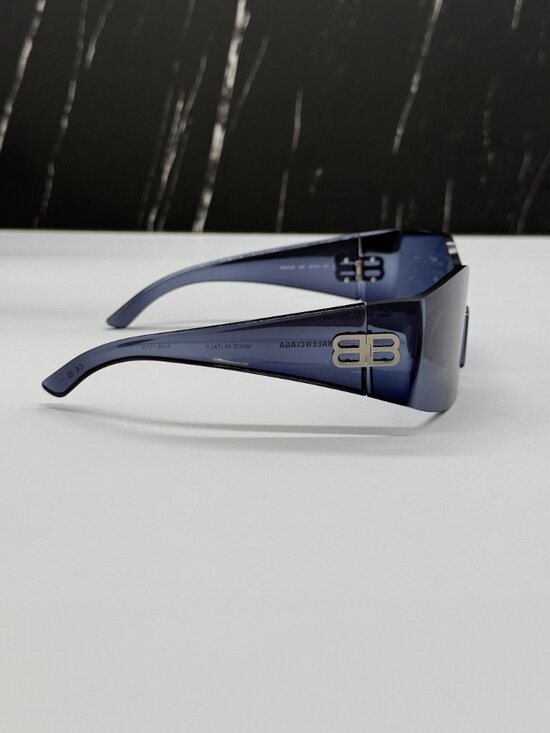 NEW BALENCIAGA BB0292S 002 BLUE UNISEX GEOMETRIC SUNGLASSES BALENCIAGA EYEWEAR main image 2